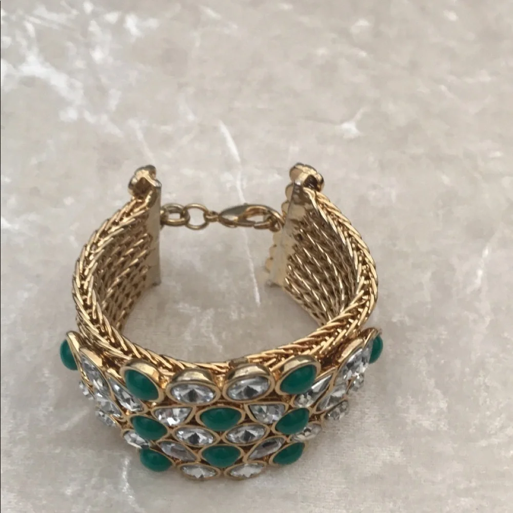 Rhinestone crystal gold hardware Bracelet
